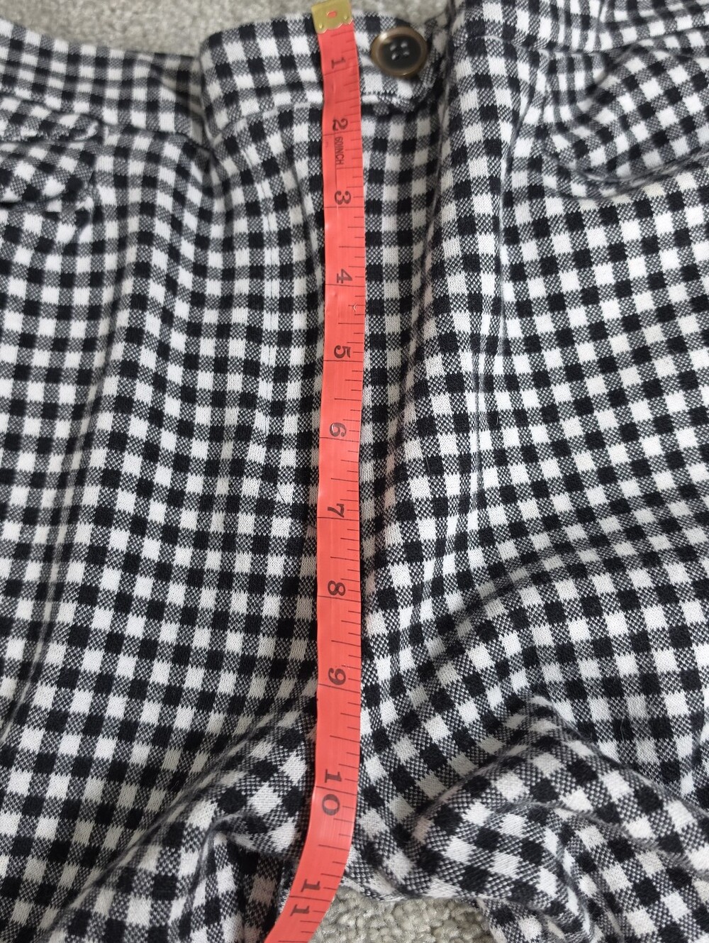Anthropologie Gingham Petal Pusher Pants in Black & White - Picture 8 of 12